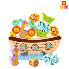 ABC - Juego de Equilibrio Montessori Apilable de Madera