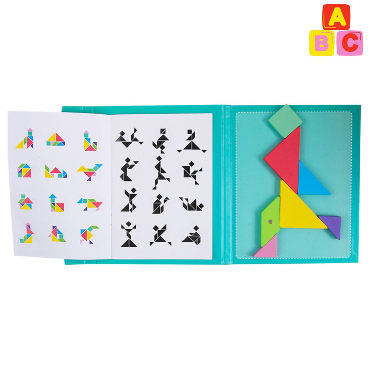 ABC - Libro de Tangram Magnético Montessori Rompecabezas Educativo