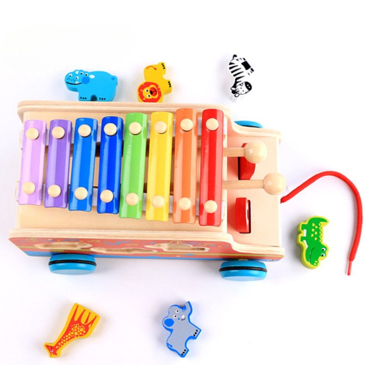 ABC - Autobús Didáctico 3 en 1 – Xilófono, Encaje y Arrastre