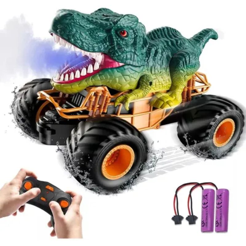 GENERICO - Dinosaurio Auto Control Remoto Recargable Carro Juguete Niño Color Verde Garycare