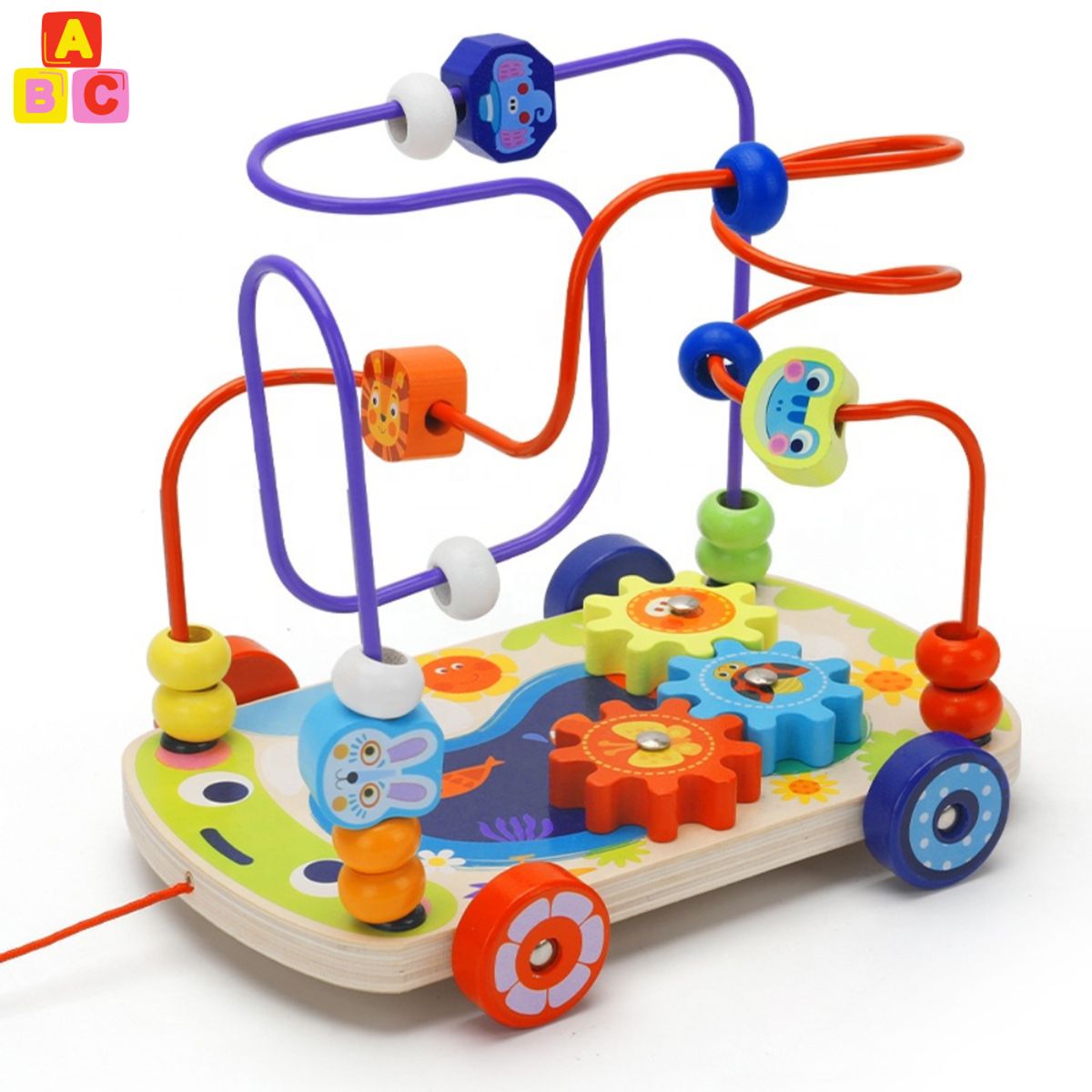 ABC - Laberinto de Cuentas Montessori con Animales