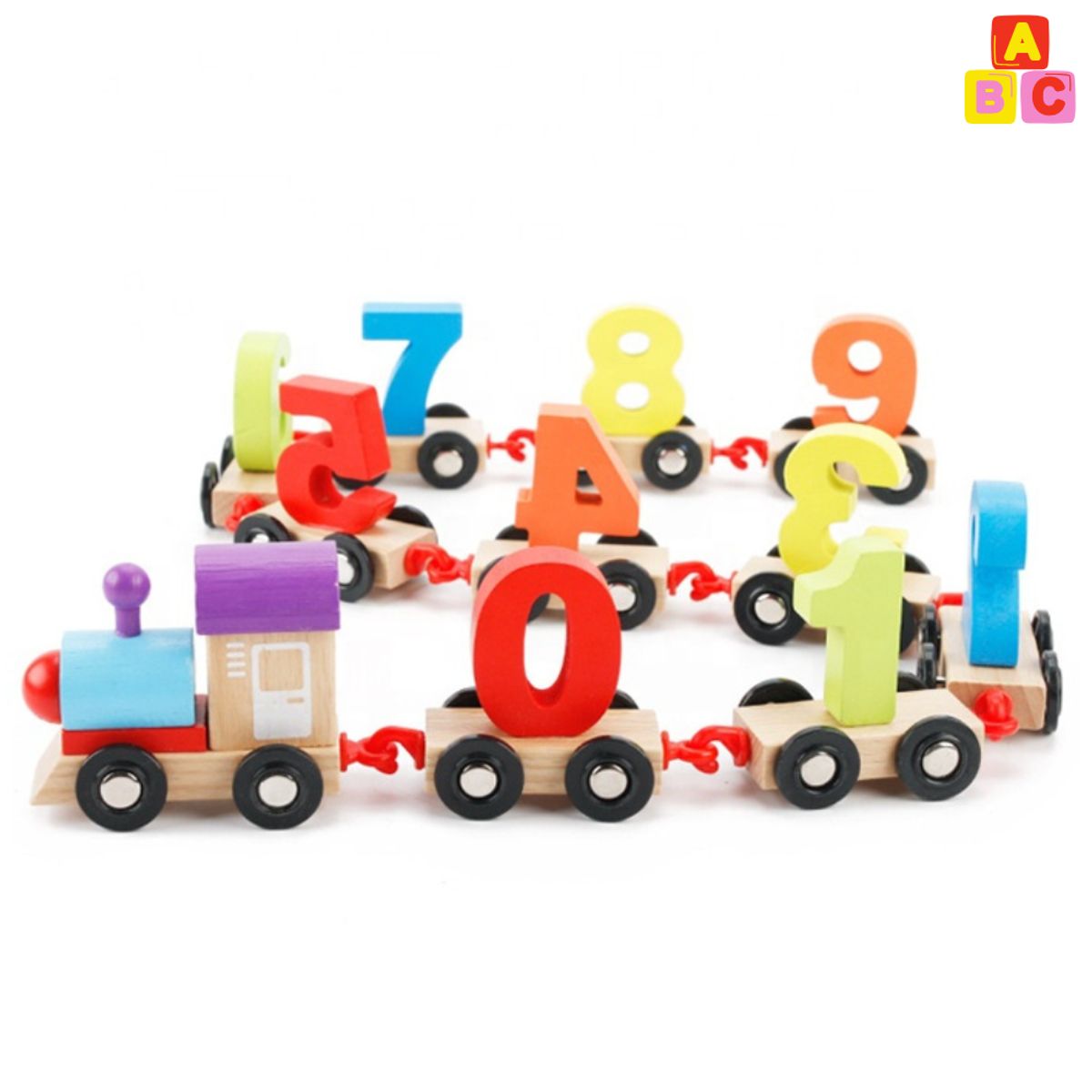 ABC - Tren de Números de Madera  Juguete Educativo Montessori