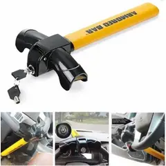 GENERICO - Traba Volantes Anti Robo Seguirdad Auto Tipo T Con 2 Llave