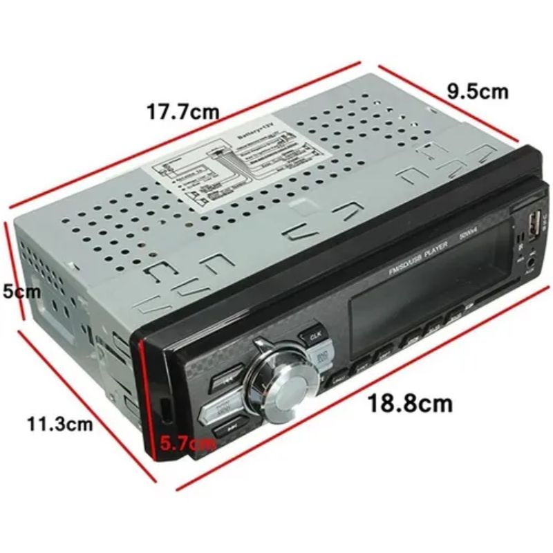 GENERICO - Radio De Auto 1 Din Bluetooth Usb Mp3 Microsd Aux Fm 60wx4