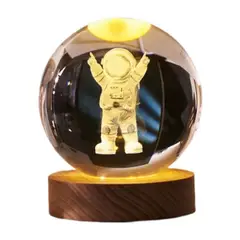 GENERICO - Lampara De Noche Bola Cristal Led Diseños 3D
