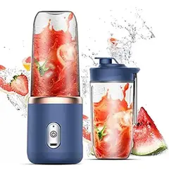 GENERICO - Batidora Juicer USB Recargable 400ml con Seis Cuchillas 3D