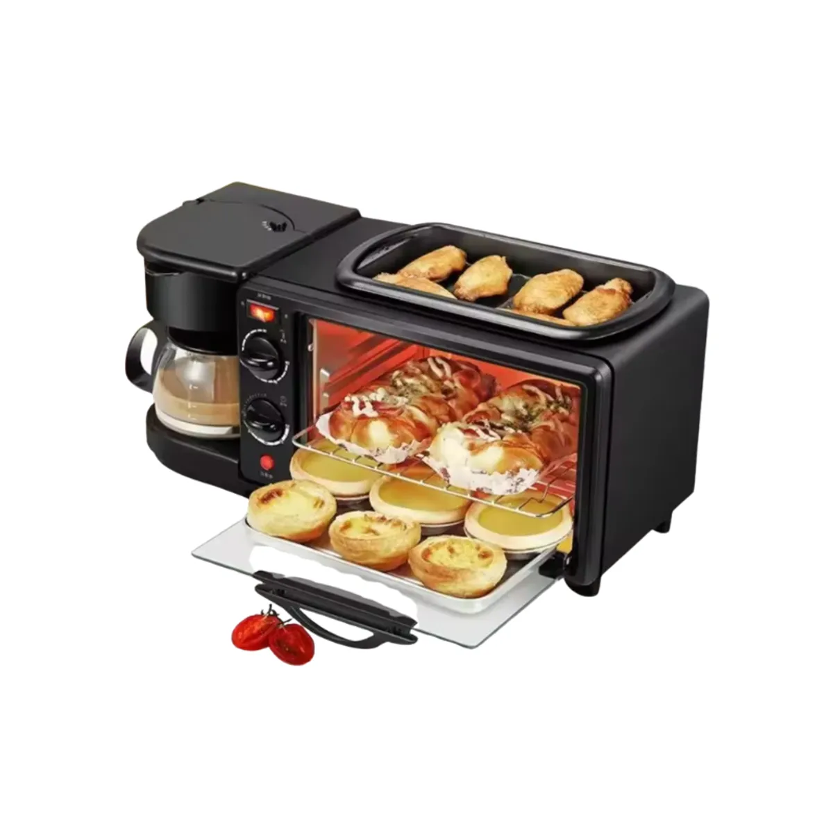 Máquina de Desayuno Multifunción 3 en 1 Horno Eléctrico, Cafetera y Sartén, marca GENERICO - Foto Principal