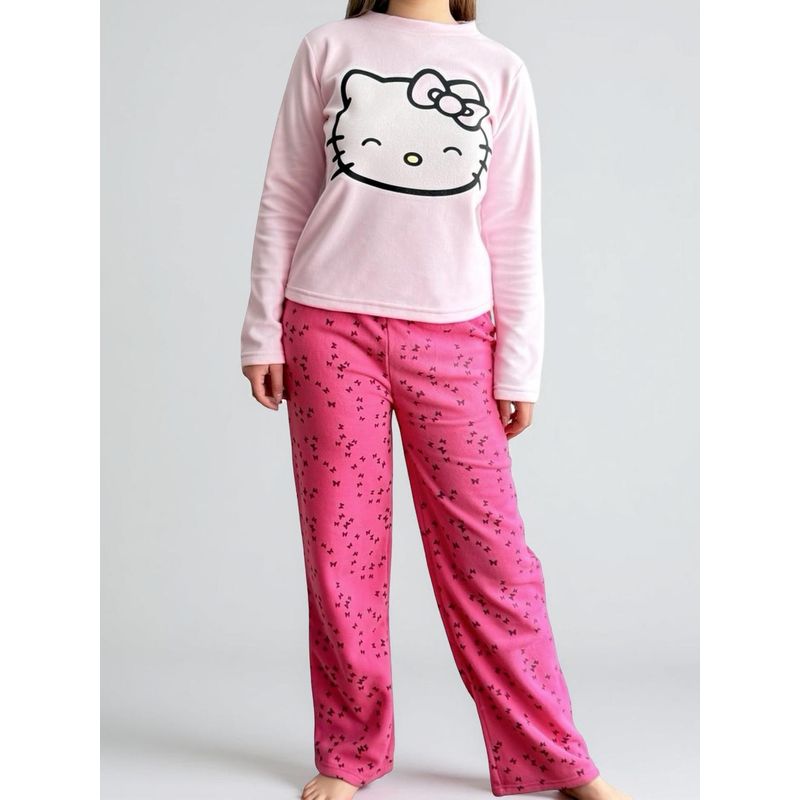 HELLO KITTY - Pijama Micropolar Mujer Hello Kitty