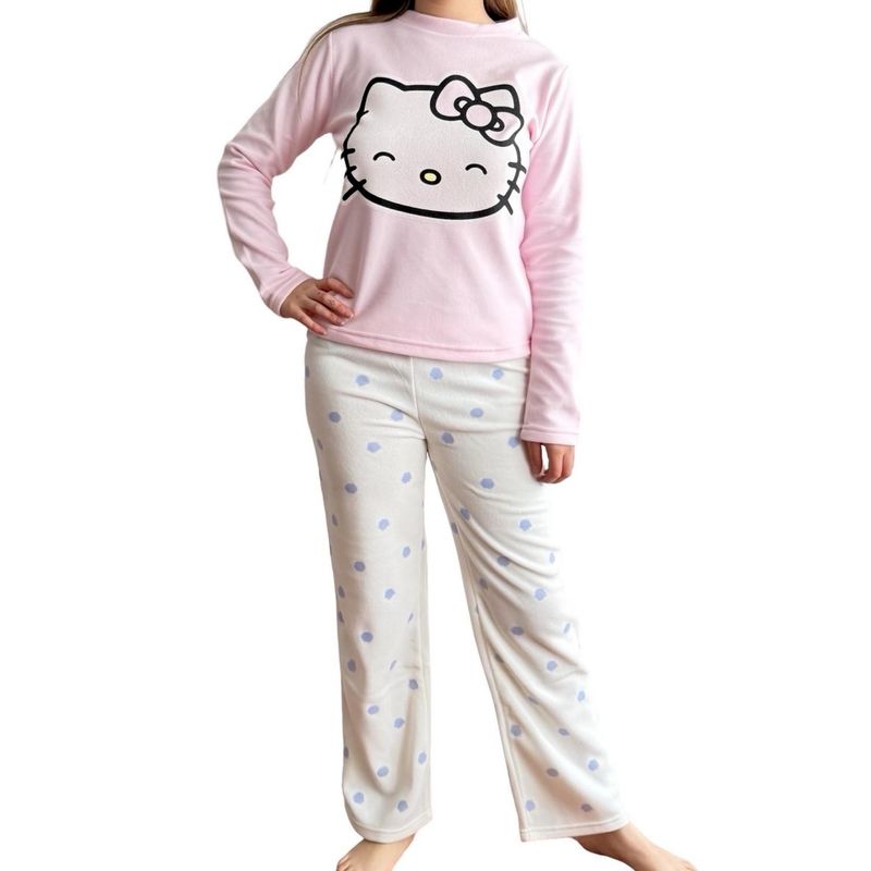 HELLO KITTY - Pijama Micropolar Mujer Hello Kitty