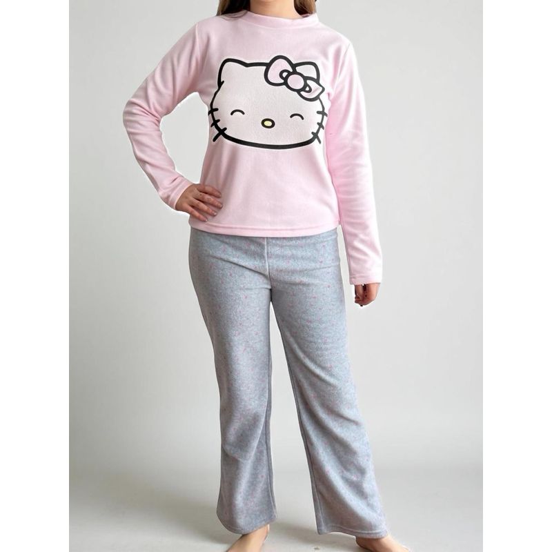 HELLO KITTY - Pijama Micropolar Mujer Hello Kitty