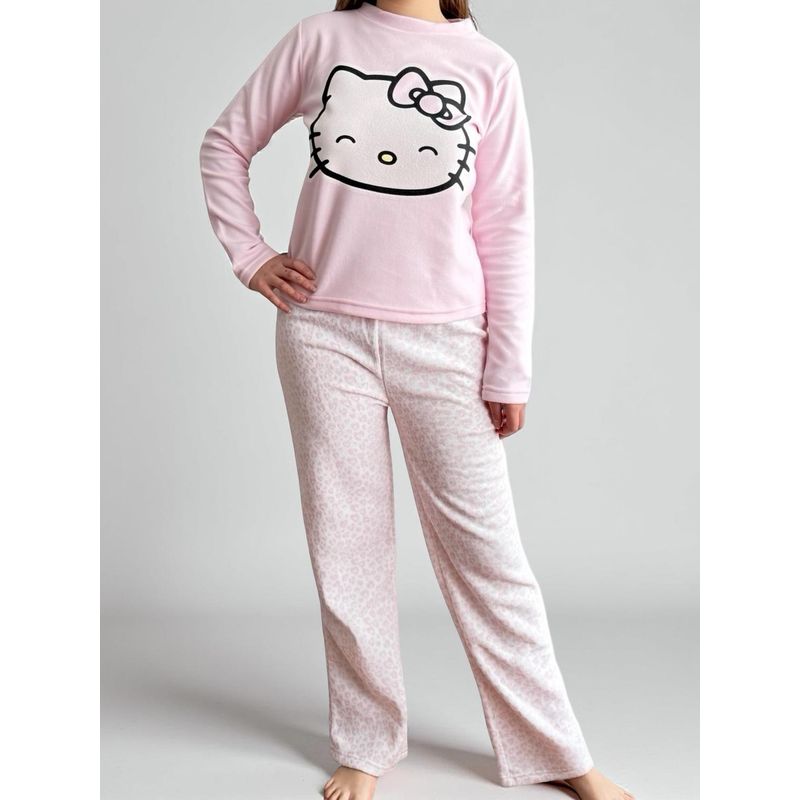 HELLO KITTY - Pijama Micropolar Mujer Hello Kitty