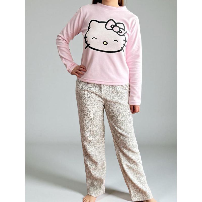 HELLO KITTY - Pijama Micropolar Mujer Hello Kitty