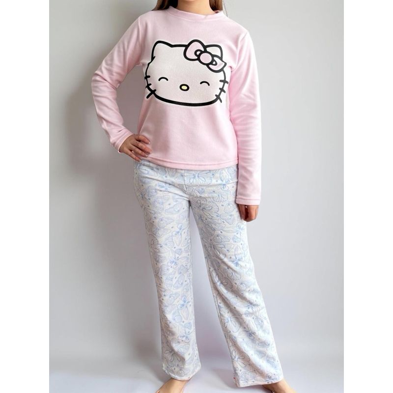 HELLO KITTY - Pijama Micropolar Mujer Hello Kitty