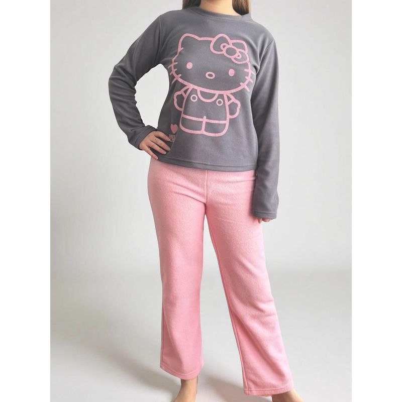 HELLO KITTY - Pijama Micropolar Mujer Hello Kitty