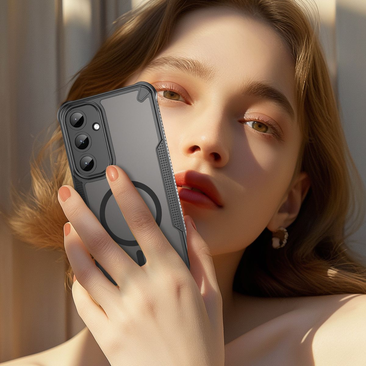 GENERICO - Funda Reforza Carga Magnética Para Samsung Galaxy A56 5G Negro