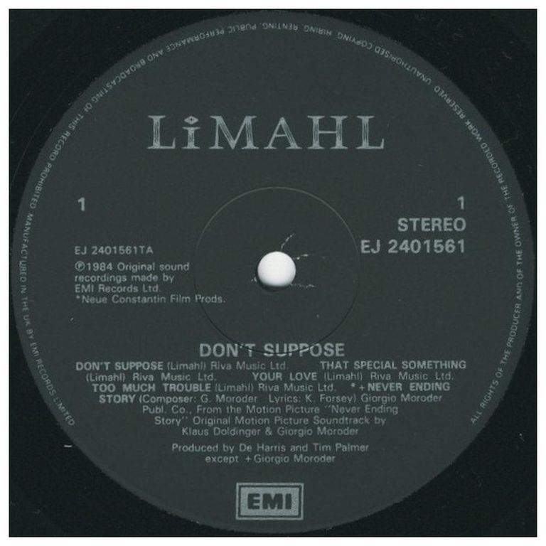 LIMAHL - DON T SUPPOSE - VINILO VG++