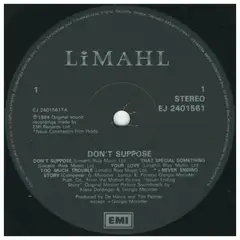HITWAY MUSIC - LIMAHL - DON T SUPPOSE - VINILO VG++