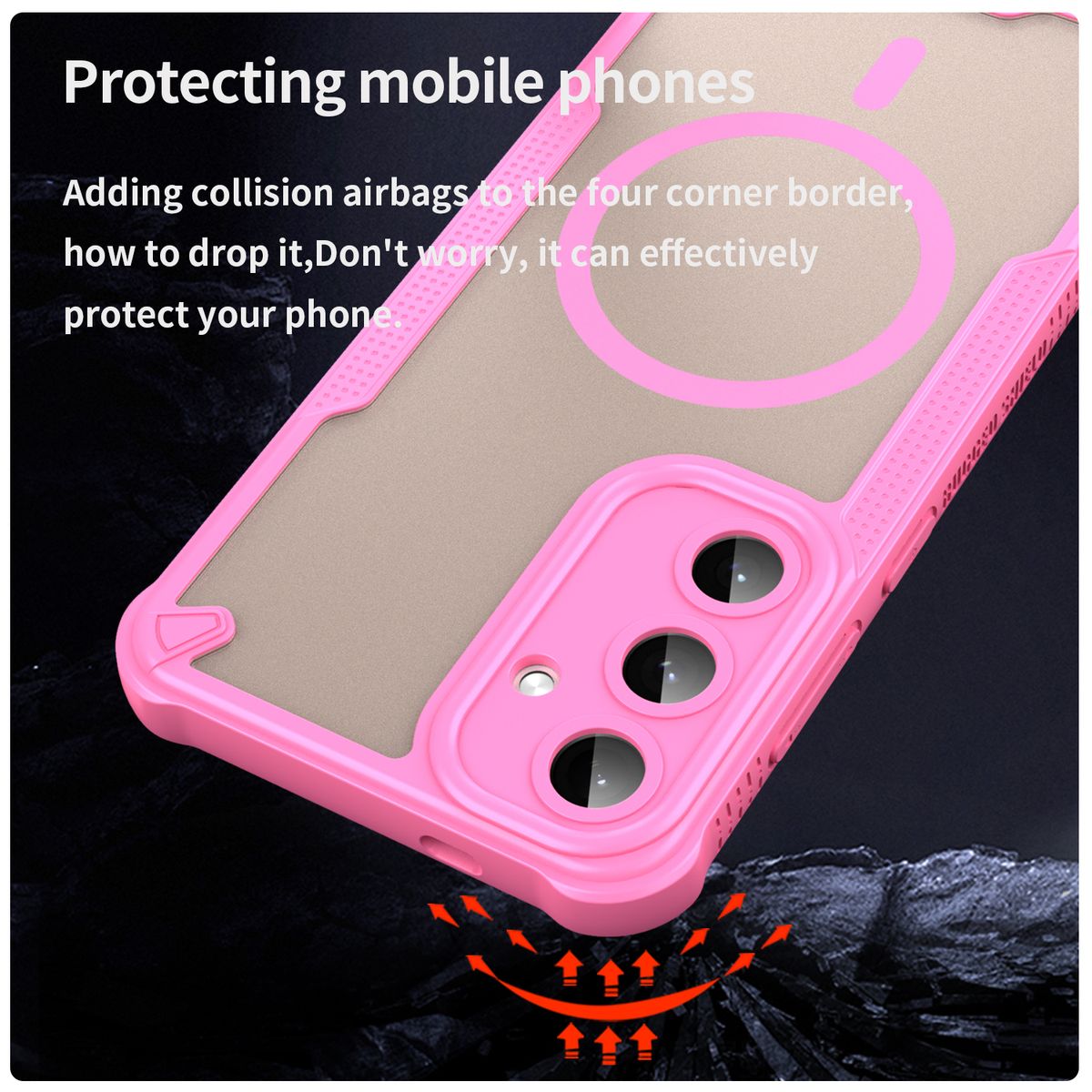 GENERICO - Funda Reforza Carga Magnética Para Samsung Galaxy A56 5G Rosa