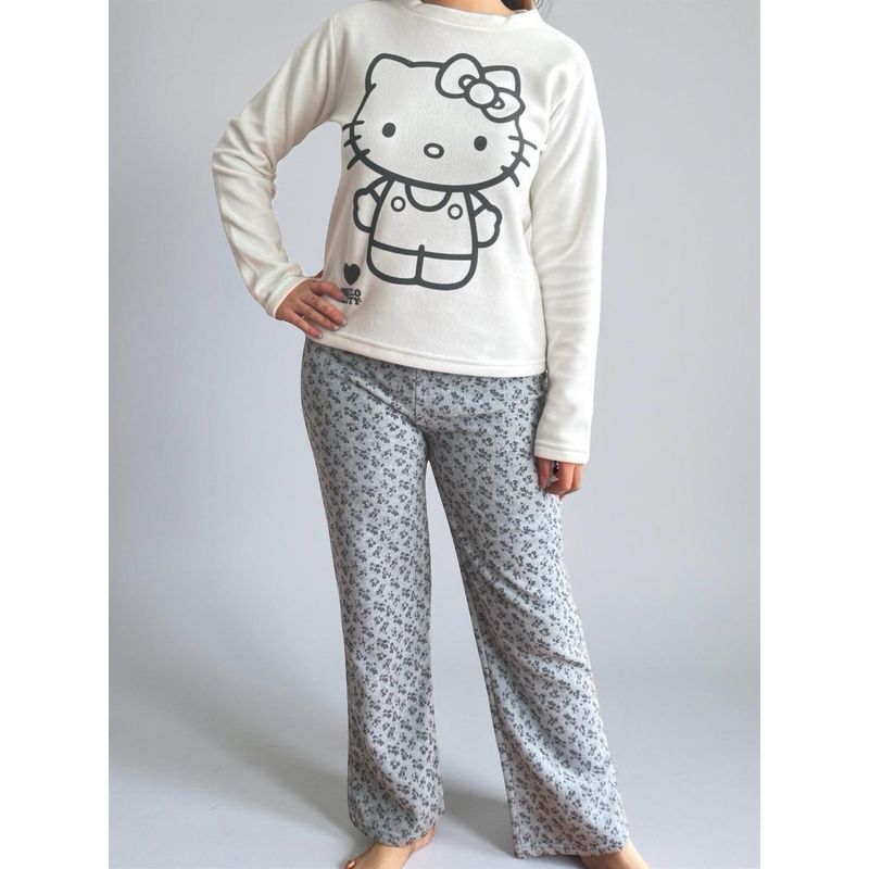 HELLO KITTY - Pijama Micropolar Mujer Hello Kitty