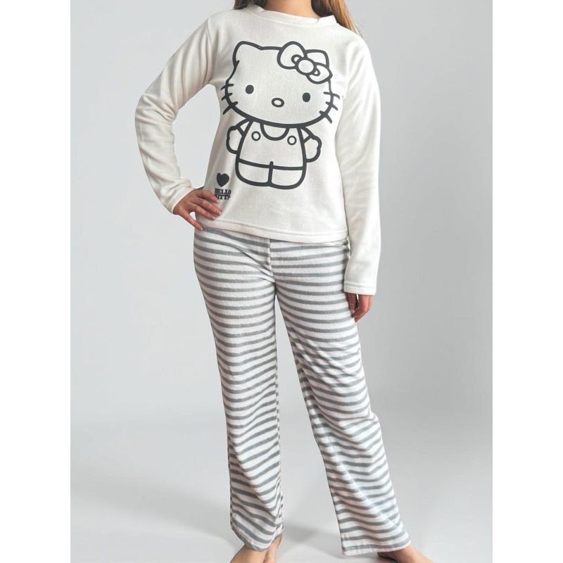 HELLO KITTY - Pijama Micropolar Mujer Hello Kitty