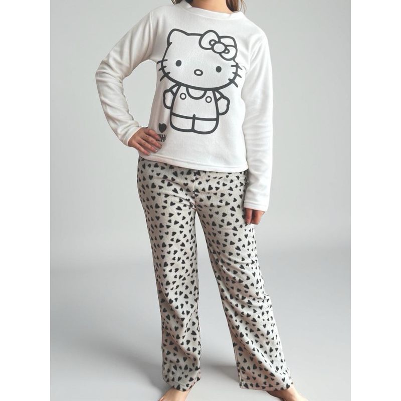 HELLO KITTY - Pijama Micropolar Mujer Hello Kitty