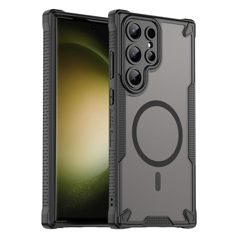 GENERICO - Funda Reforza Carga Magnética Para Samsung Galaxy S24 Ultra Negro