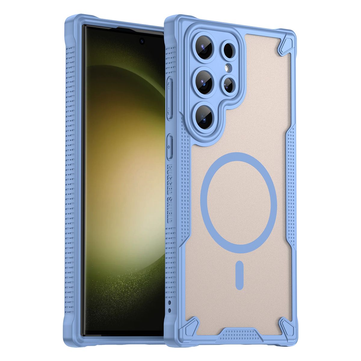 GENERICO - Funda Reforza Carga Magnética Para Samsung Galaxy S24 Ultra Azul Claro