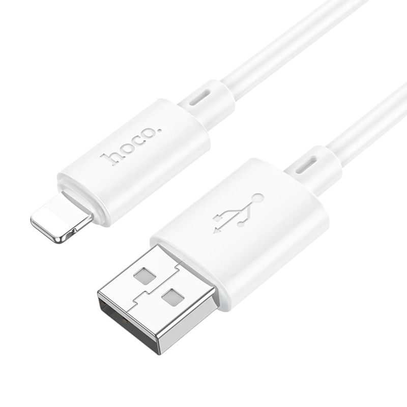 HOCO - Cable Lightning Hoco X88 2M Blanco Carga Rápida Alta Resistencia