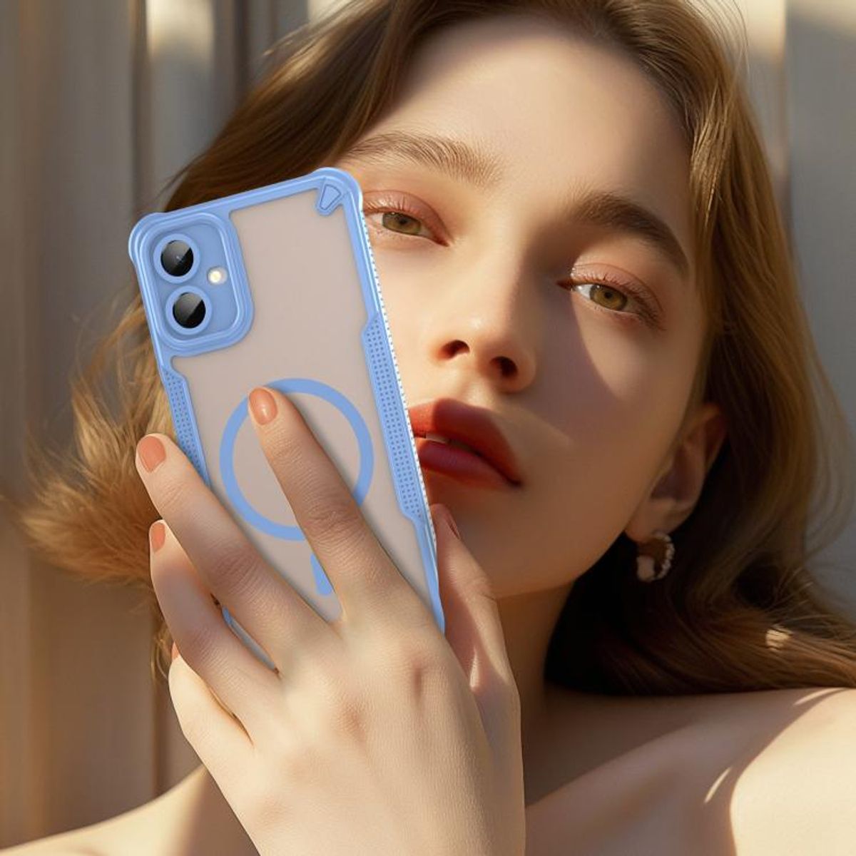 GENERICO - Funda Reforza Carga Magnética Para Samsung Galaxy A06 Azul Claro