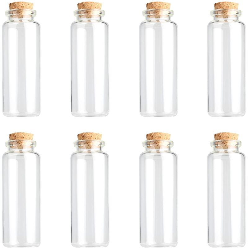 GENERICO - 60 Mini Frascos 22x60 mm Vidrio Corcho 14 ml