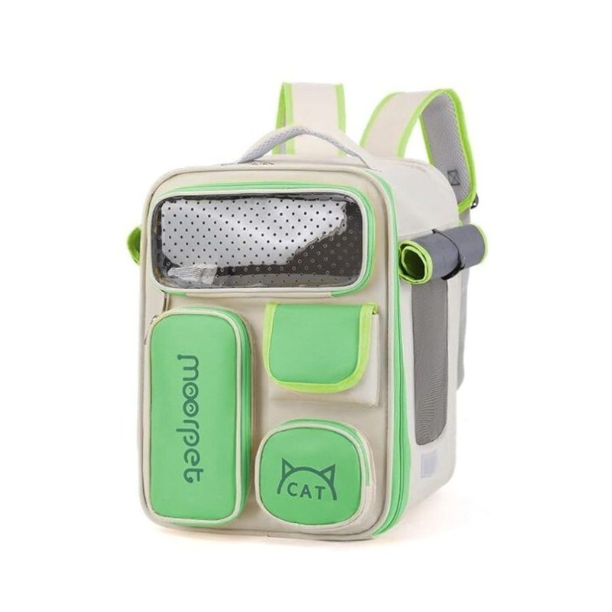 GENERICO - Bolso Mochila de Transporte para Gatos Portátil Verde