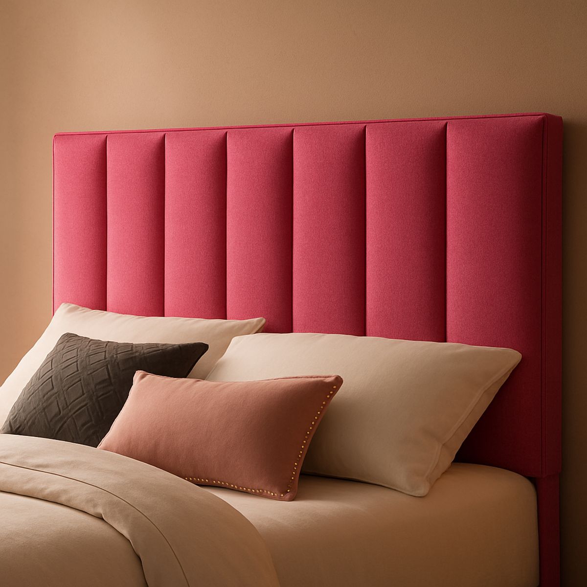 GENERICO - Respaldo De Cama 2 Plazas Turín Rosado