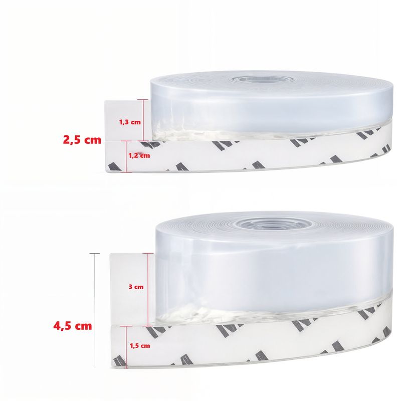 GENERICO - Cinta aislante silicona para puertas ventanas 4 rollos cinta de aislar