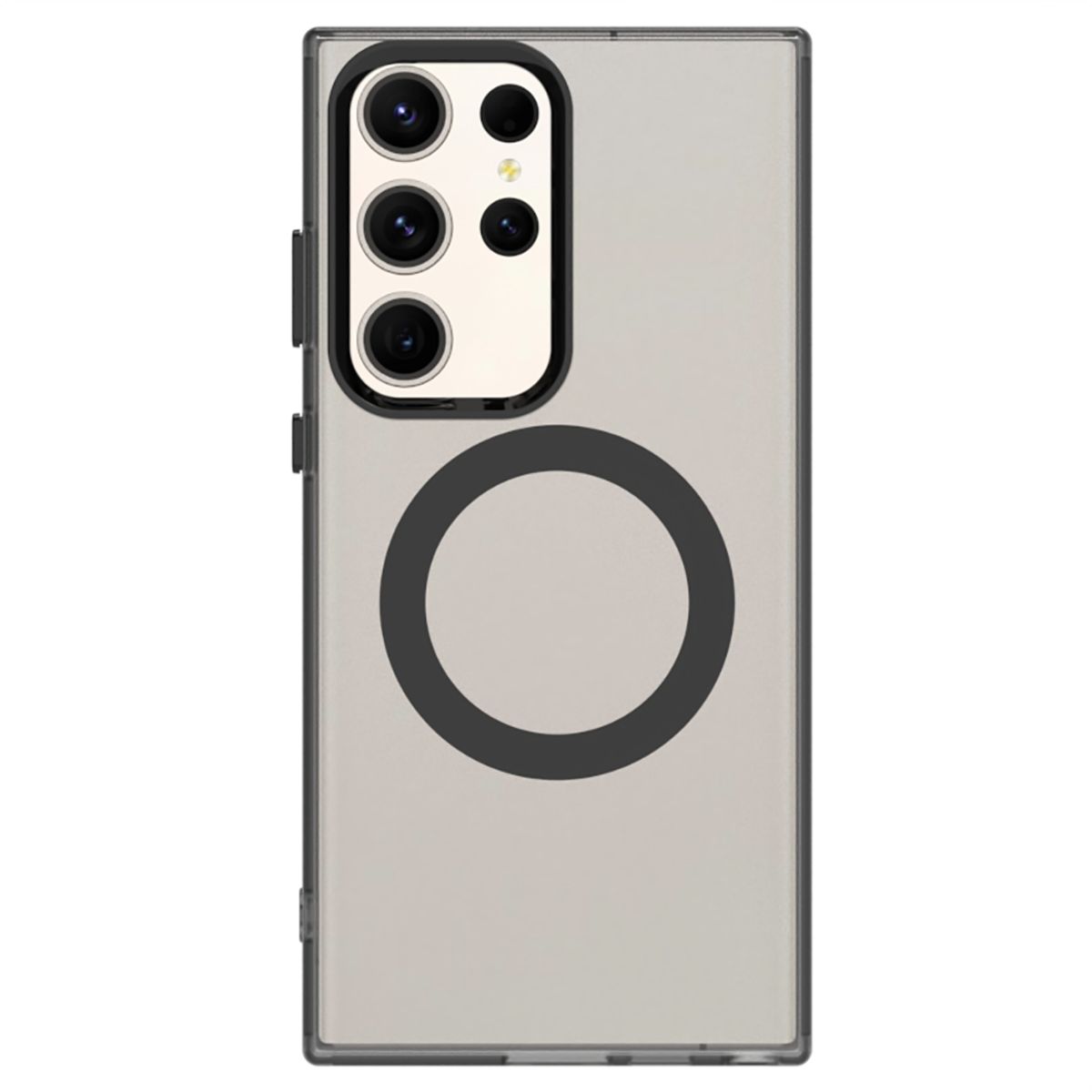 GENERICO - Carcasa para Samsung S23 Ultra Compatible Carga Magnética Mate - Negro