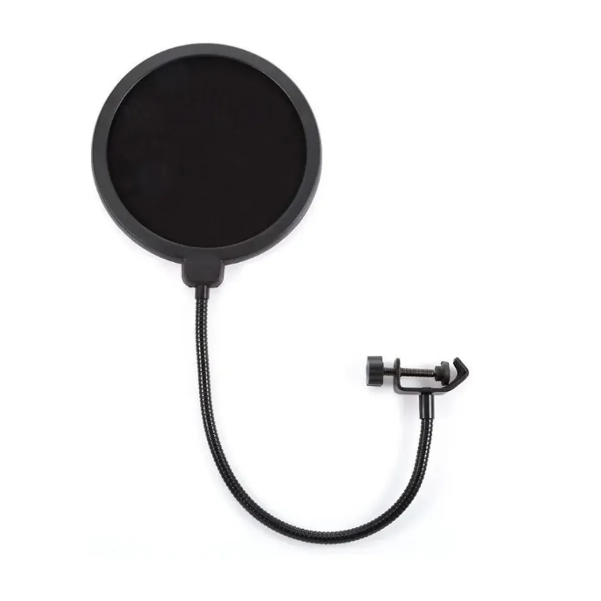 GENERICO - Filtro Anti Pop Doble Capa para Micrófono con Cuello Ajustable