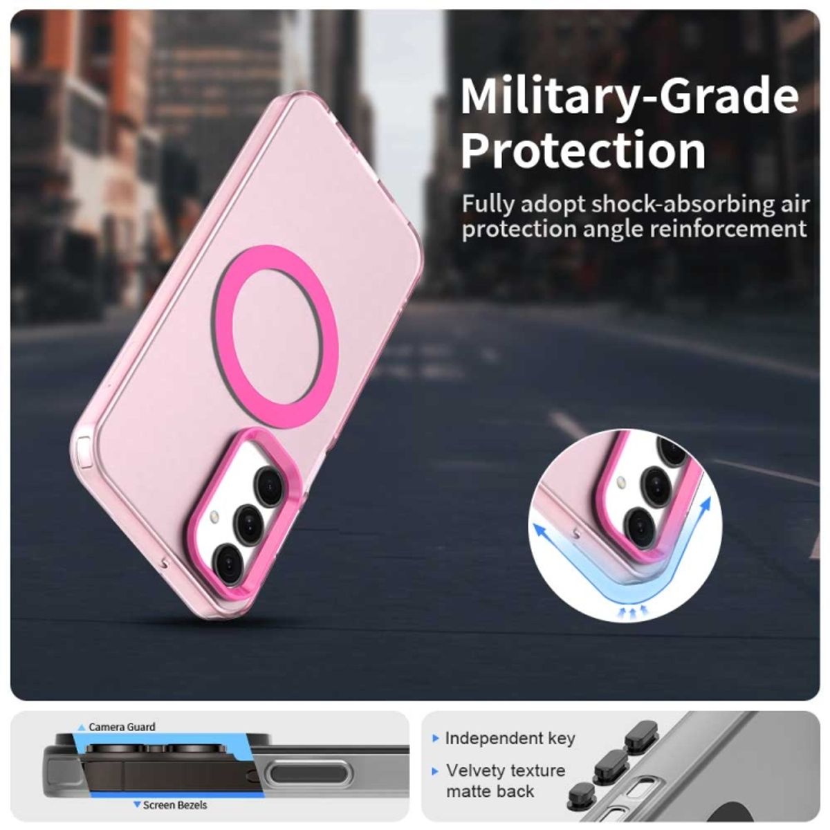 GENERICO - Carcasa para Samsung A26 5G Compatible Carga Magnética - Rosa