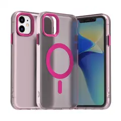 GENERICO - Carcasa para iPhone 11 Compatible Carga Magnética - Rosa