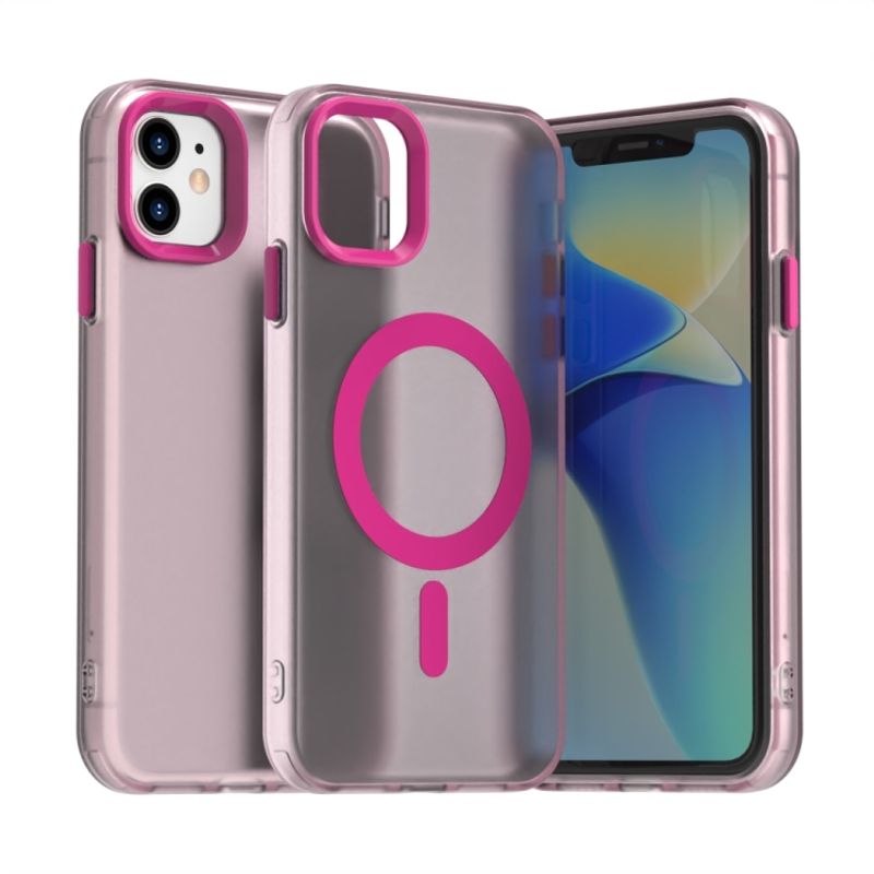 GENERICO - Carcasa para iPhone 12 Compatible Carga Magnética - Rosa