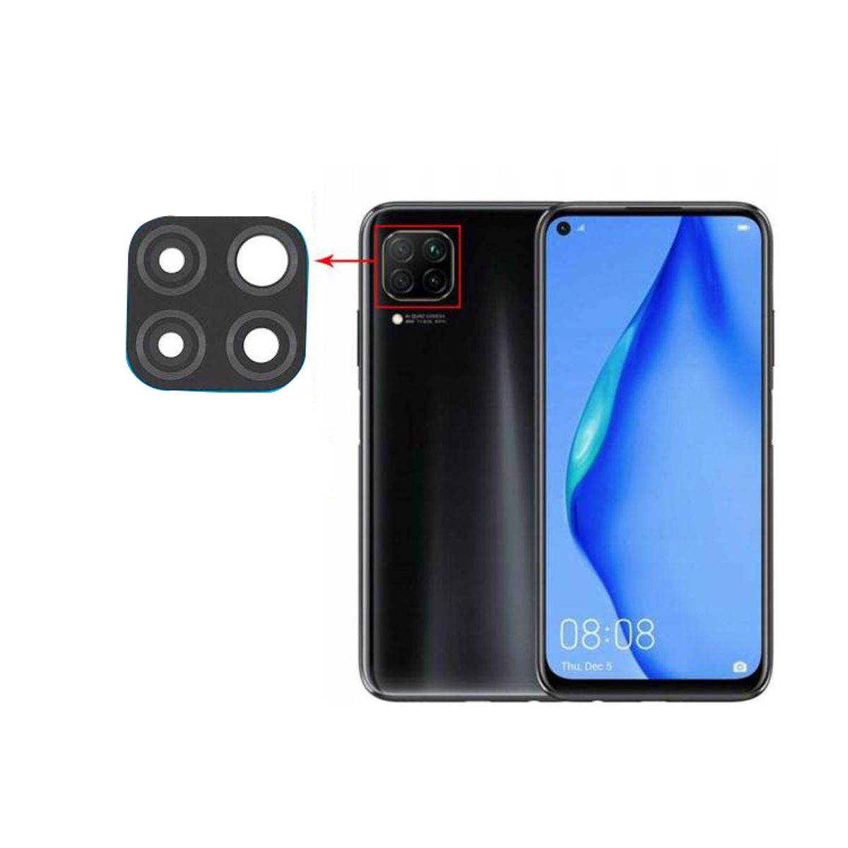 EON - Vidrio De Cámara Trasera Para Huawei P40 Lite