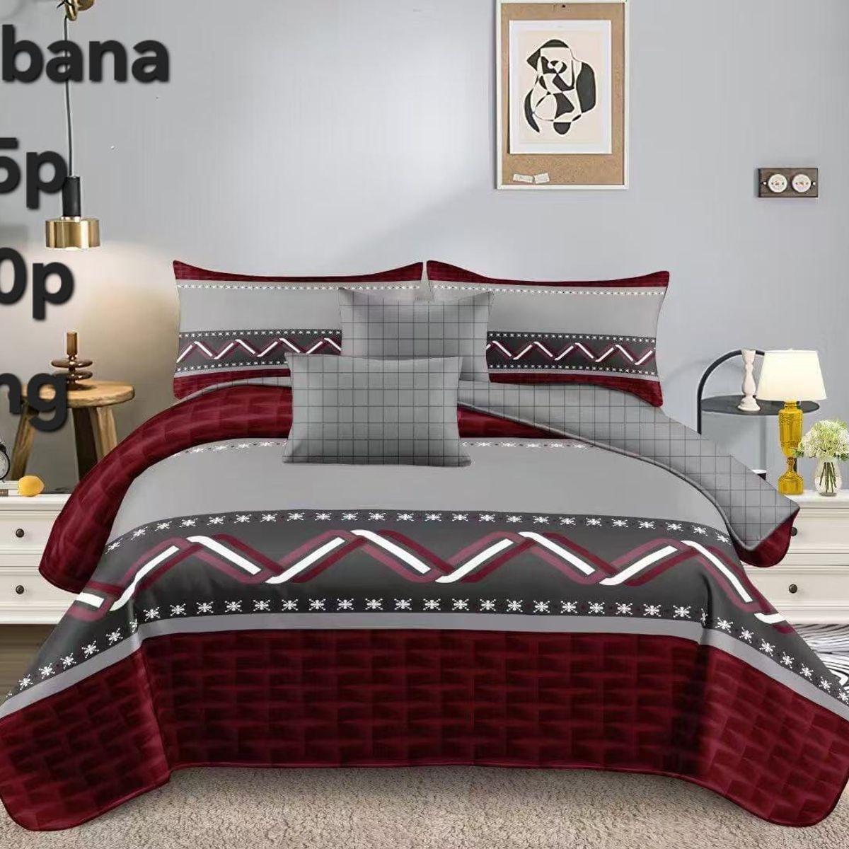 GENERICO - sabana estampada 1plaza y media + funda de almohada