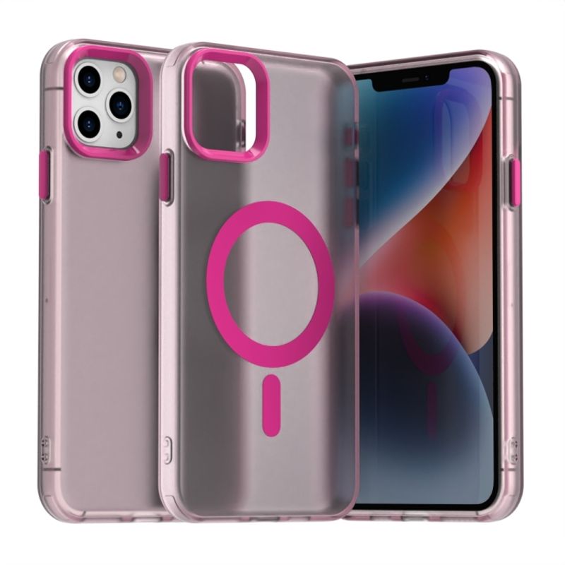 GENERICO - Carcasa para iPhone 11 Pro Max Compatible Carga Magnética - Rosa