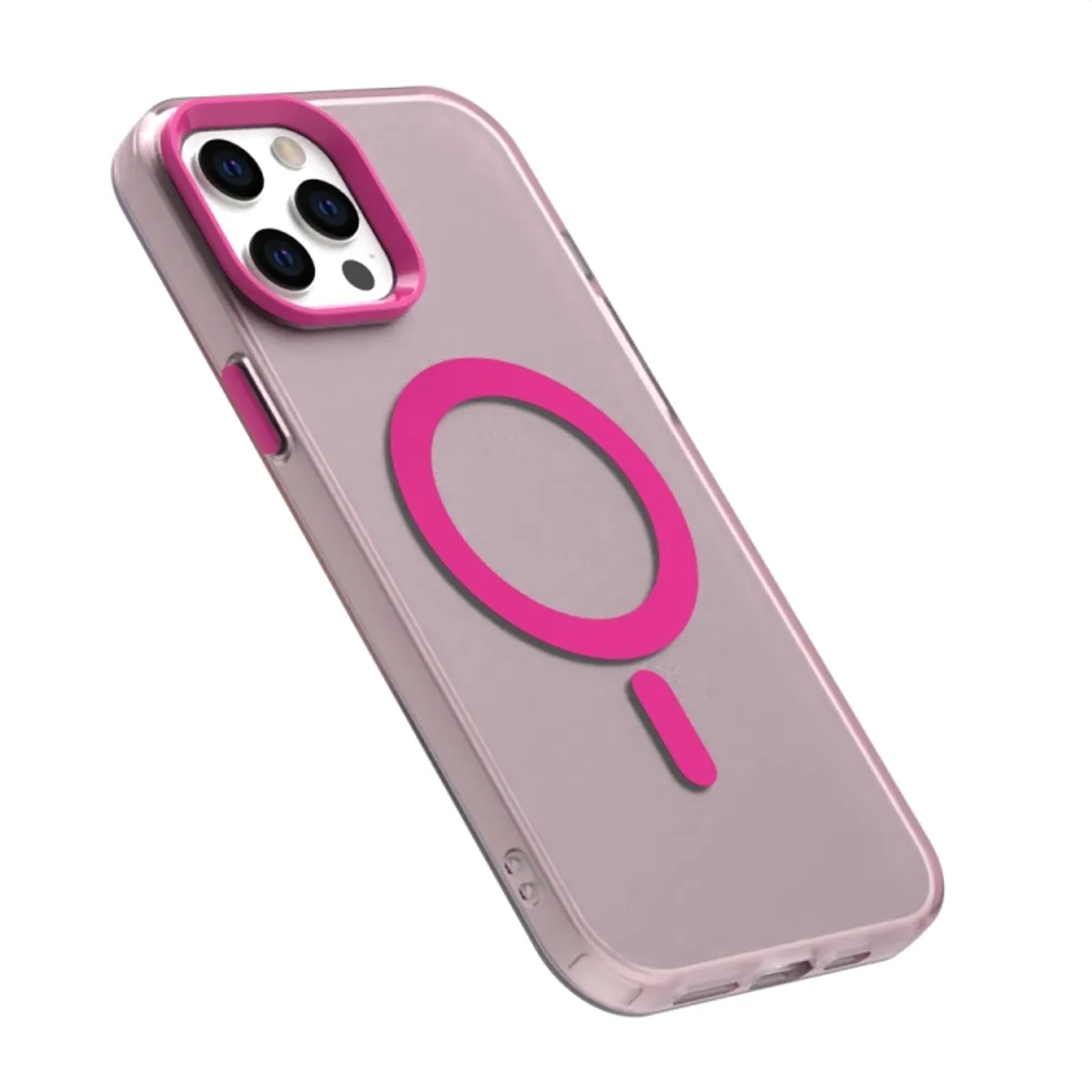 GENERICO - Carcasa para iPhone 12 Pro Compatible Carga Magnética - Rosa