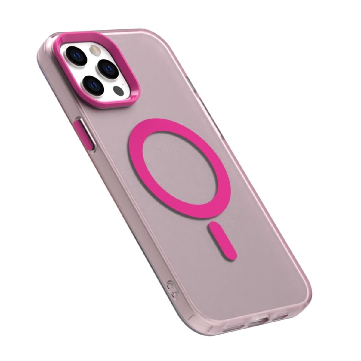 GENERICO - Carcasa para iPhone 12 Pro Compatible Carga Magnética - Rosa