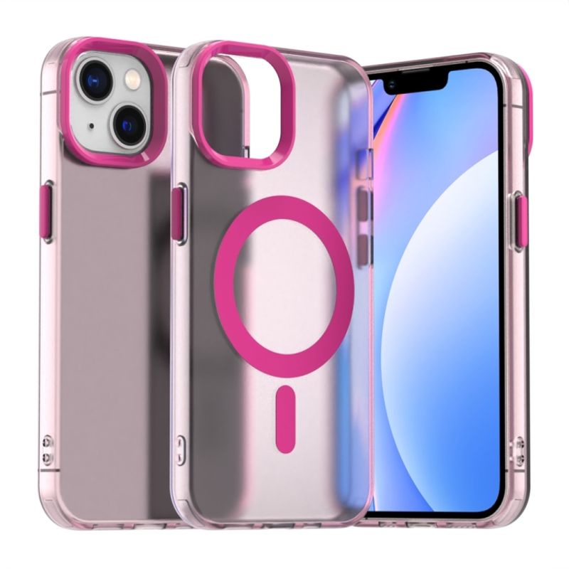 GENERICO - Carcasa para iPhone 14 Compatible Carga Magnética - Rosa