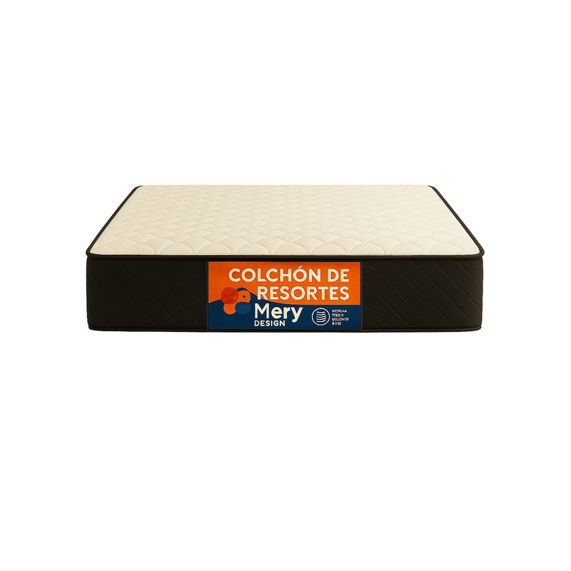 GENERICO - Colchon 2P Espuma y Resorte 150x190