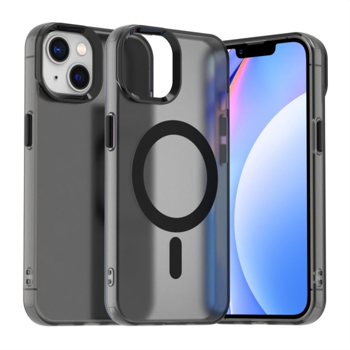 GENERICO - Carcasa para iPhone 15 Plus Compatible Carga Magnética - Negro