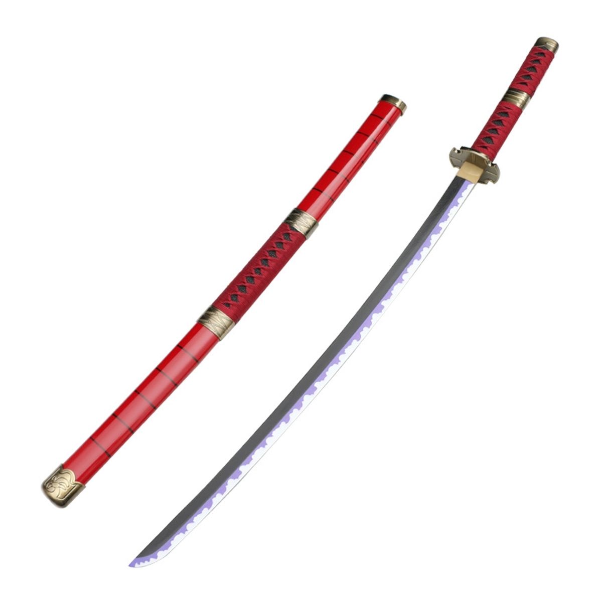 ZG STORE - Espada Katana One Piece Sandai Kitetsu Cosplay Zoro Madera