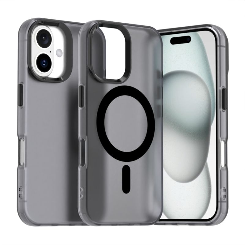 GENERICO - Carcasa para iPhone 16 Plus Compatible Carga Magnética - Negro