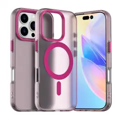 GENERICO - Carcasa para iPhone 16 Pro Max Compatible Carga Magnética - Rosa