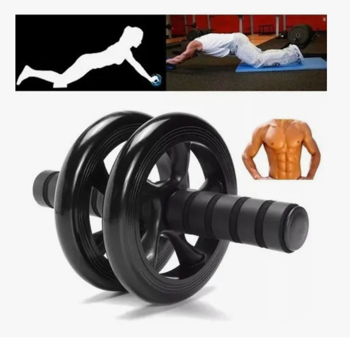 GENERICO - Rueda Doble Para Ejercicios Abdominales